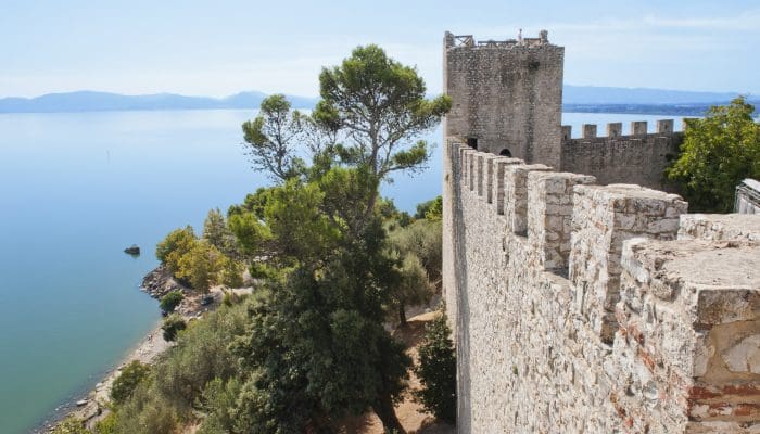 Fortress at Castiglione del Lago on the Shore of Lake Trasimeno