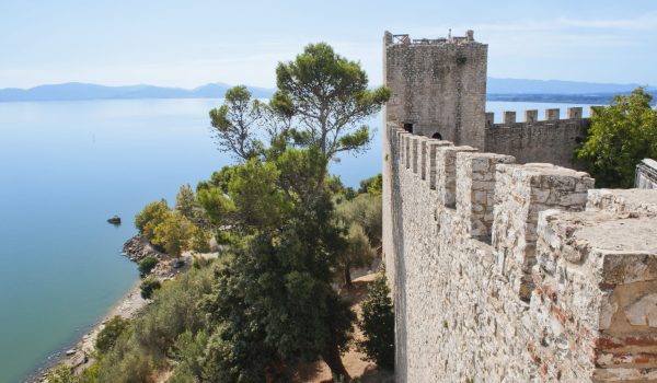 Fortress at Castiglione del Lago on the Shore of Lake Trasimeno